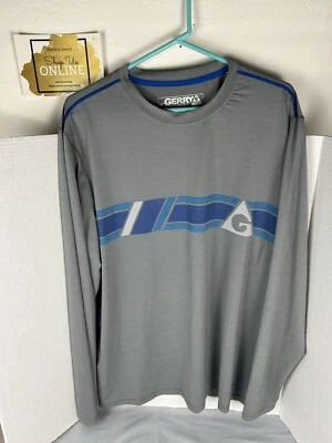 Men's GERRY Grey Polyester/ Long Sleeve Sun Protection Shirt Size XL EUC - Image 1 of 4