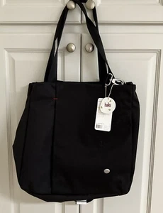 Haiku Women's Journey Eco Shopper Tote Shoulder Bag Purse Black w/ Black Stitch - Picture 1 of 8