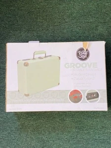 Vinyl Stereo Blue Record Player 3 Speed Portable Turntable Suitcase Built in - Picture 1 of 2