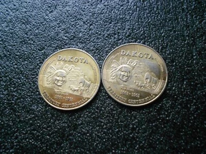 2 Dakota Territory Centennial 50c Trade Tokens/1861-1961 - Picture 1 of 5
