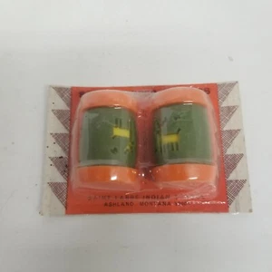 Saint Labre Indian Salt & Pepper Deer Shakers, Ashland Montana, NOS - Picture 1 of 4