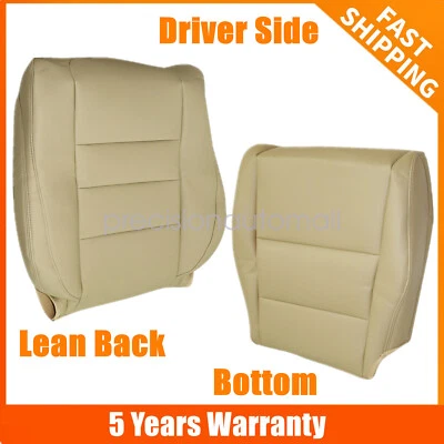 Driver Bottom & Lean Back Seat Cover Tan For 2010 2011 2012 Honda Accord 4-DOOR Foto 1 de 4