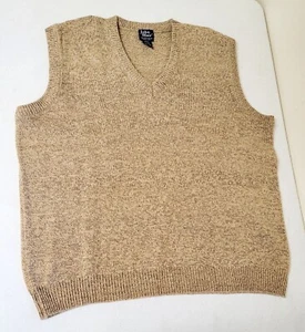 Chaleco Suéter John Blair Fino Para Hombre Mezcla de Lana Cuello en V Sin Mangas Beige XL  - Imagen 1 de 5