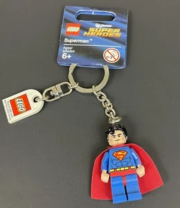 LEGO DC Super Heroes Superman Mini Figure Key Chain- RETIRED Minifig - Picture 1 of 2