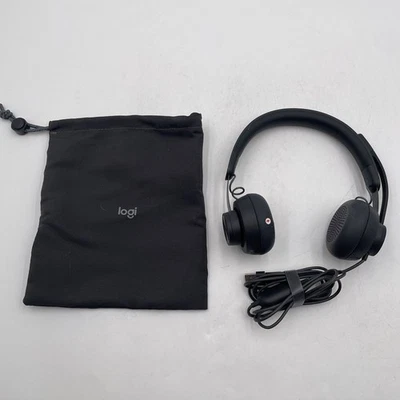 Logitech Zone 750 Wired On-Ear Headset Graphite - Image 1 of 4