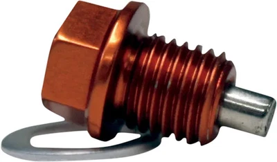 Tornillo de perno de enchufe de drenaje magnético Al naranja alce para KTM 105 SX 99-18 Foto 1 de 3