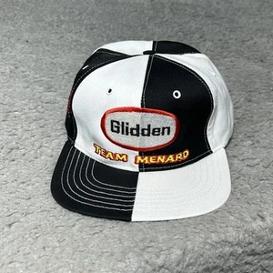 Gorra de colección de los 90 Glidden Racing Team Menard a cuadros con correa IndyCar - Imagen 1 de 10