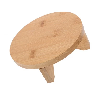  Round Wood Riser Plant Stand Wooden Pedestal Stand Display for Kitchen Counter - Image 1 of 4