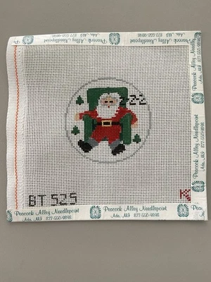 Kathy Schenkel HP Christmas Needlepoint Canvas Alphabet Letter Z 3" Ornament - Image 1 of 4