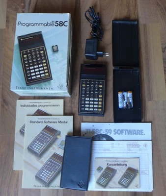 Vintage Texas Instruments TI-58C Taschenrechner 1982 *Full Set* - Bild 1 von 4