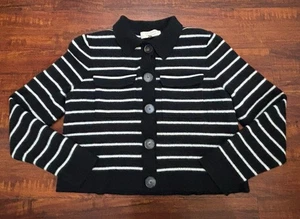 Sezane Betty Strickjacke Gr. Small Merinowolle gestreift Pullover Damen " - Bild 1 von 10