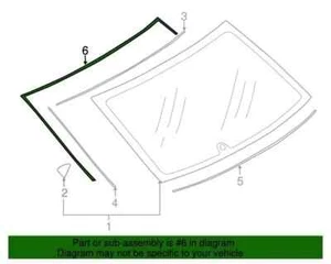 NEW OEM 15-19 Subaru Legacy Rear Window Back Glass Reveal Molding 65158AL01A - Picture 1 of 4