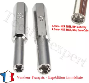 Lot 2 Embouts Tournevis GAMEBIT 3.8mm + 4.5mm (NEUF) pour Sega et nintendo - Imagen 1 de 1
