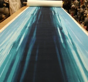 Tessuto velluto cotone ARLECCHINO REWILDED WILD WATER/LAGUNA/CIELO - PREZZO CONSIGLIATO £ 118/m - Foto 1 di 4