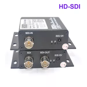 HD SDI Video Fiber Optical Media Converters Tx Rx 1310/1550nm S/M FC 20Km