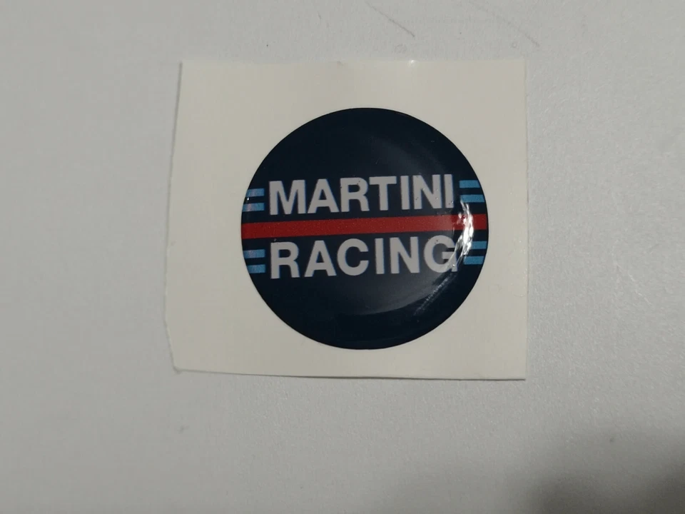 1 Adesivo Resinato Sticker 3D MARTINI RACING 30 mm ABARTH LANCIA DELTA