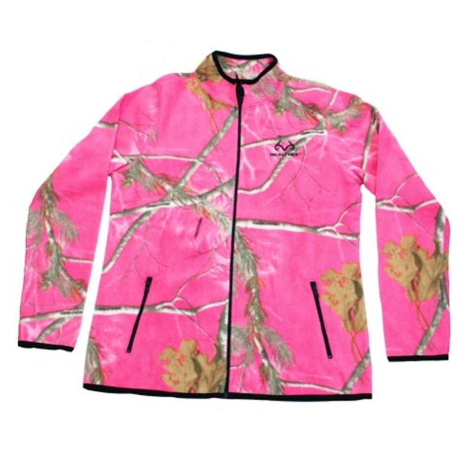 RealTree Jacket Women Camouflage Full Zip Hot Pink Fleece Coat  - Image 1 of 1