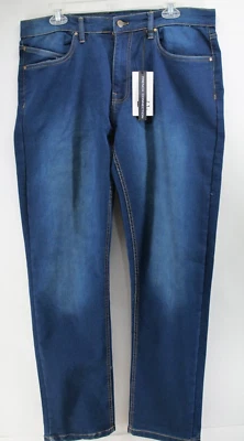 Pantalones de mezclilla para hombre FRENCH CONNECTION calce recto lavado a la piedra 32x32 - Nuevos con etiquetas Foto 1 de 4