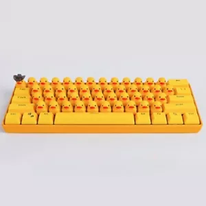 Gelbe süße Ente mechanische Tastatur Presse Krähe USB Schnittstelle Tastatur Geschenke NEU - Bild 1 von 9