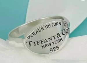 Tiffany & Co Gr. 6 Sterling Silber 925 Return To Tiffany New York Ring oval - Bild 1 von 17