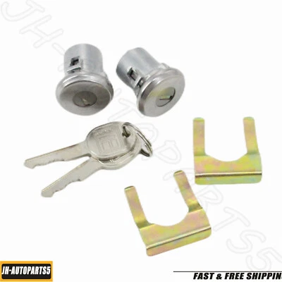 Door Lock Key Cylinder Tumbler Pair Chrome for Chevrolet S-10 Blazer 1983-1994 - Image 1 of 4