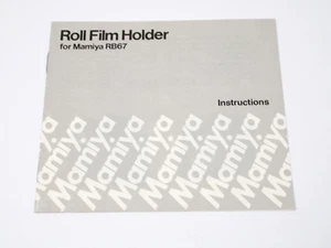 Mamiya RB67 Roll Film Holder Instructions - Picture 1 of 3
