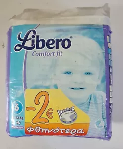 Vintage 2012 Windeln LIBERO Comfort Fit Nr. 6/25 Windeln bis 22 kg/49 lb - Bild 1 von 6