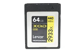Lexar Professional 64GB 2933x XQD 2.0 Memory Card - 440 MB/s (#A001) - Picture 1 of 3
