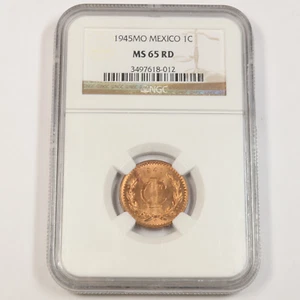 1945 Mo NGC MS64 RD | MEXICO - 1 Centavo 1c Coin #43090A - Picture 1 of 2