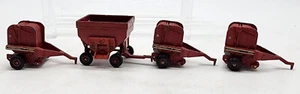 VINTAGE ERTL International 1/64 SCALE GRAIN WAGON,HAY BALERS RED DIECAST  - Picture 1 of 13