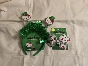 Claire's Hello Kitty St. Patrick's Day . Bow, Headband Green NEW - Picture 1 of 4