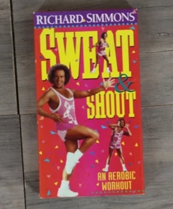VINTAGE Richard Simmons Sweat & Shout Aerobic Workout VHS Tape Movie - Picture 1 of 3
