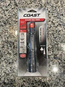 Coast Flashlight LED Rear On / Off Switch 370 Lumens New Sealed!
