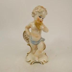 Goebel W Germany Pan Flute Cherub / Angel figurine #12 006-12 4.5" tall LPJJ0 - Picture 1 of 11