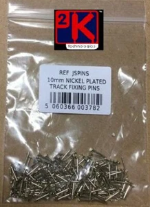Javis Jspins- 10g Pk ( Abt 100 ) 10mm Plaqué Nickel Piste Fixation Pins 2nd - Imagen 1 de 12