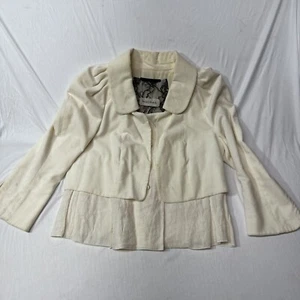 Rochas Black Ruffle Jacket blazer Suit Top Made in France 36 - Picture 1 of 12