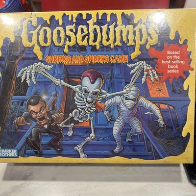 Sealed  1995 VINTAGE GOOSEBUMPS SHRIEKS AND SPIDERS GAME  PARKER BROTHER - Image 1 of 2