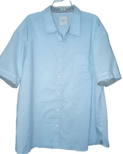 Camisa de vestir elástica manga corta Six Lincoln New York para hombre ajustada 4X con botones - Imagen 1 de 5
