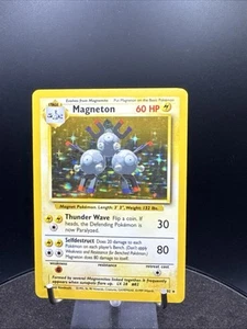 Magneton 9/102 Base Set Holo Rare Graded Pokemon Card - Picture 1 of 24