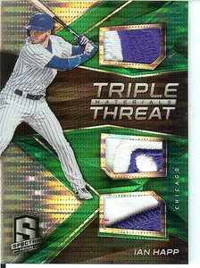 2017 Panini Chronicles - Spectra Triple Threat Materials Ian Happ Emerald /5 - Picture 1 of 2
