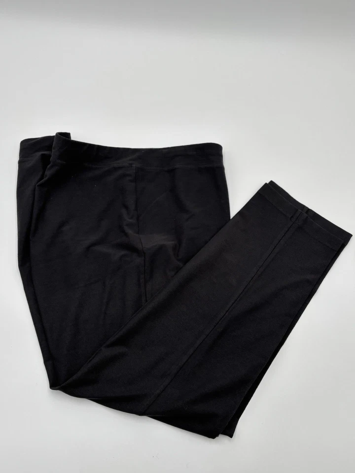 Pantalones de punto para mujer Eileen Fisher negros XL mezcla de viscosa tobillo elástico  Foto 1 de 4