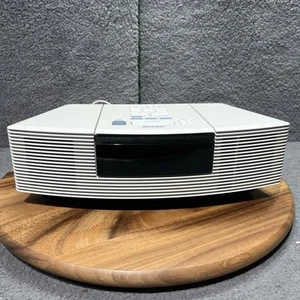 Reproductor de CD Bose Wave Radio AM/FM Reloj Platino Blanco AWRC1P Probado Sin Control Remoto - Imagen 1 de 12