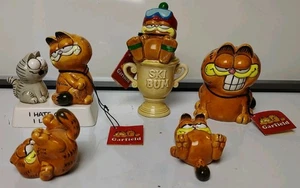 Estatuillas Garfield - Cerámica Enesco - 1978-81 Lote de (5) - Nuevas / Exhibidas - Imagen 1 de 24