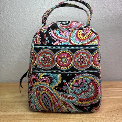 Bolso de almuerzo VERA BRADLEY aislado pequeño con mango cachemir parisino Foto 1 de 4