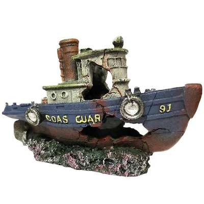 SLOCME Aquarium Large Shipwreck Decorations - Fish Tank Lifelike Ship Decor，R... - Image 1 of 4