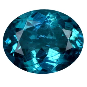 0.81 ct Sparkling Oval Cut (6 x 5 mm) Brazil Paraiba Blue Apatite Gemstone - Picture 1 of 1