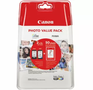 Cartucce di inchiostro originali Canon PG-545XL / CL-546XL nero e colore con carta - Foto 1 di 1