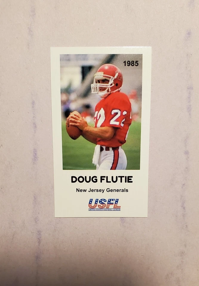 Tradeshow Card 1985 USFL New Jersey Generals Rookie DOUG FLUTIE - Image 1 of 1