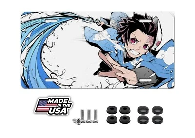 Demon Slayer Kimetsu no Yaiba Anime License Plate Auto Truck Car Tag Gift - Image 1 of 4
