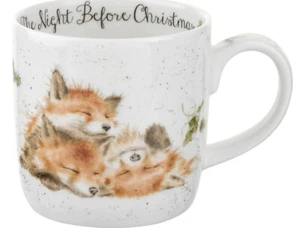 Foxes The Night Before Christmas Mug Wrendale Porcelain by Royal Worcester - Picture 1 of 1